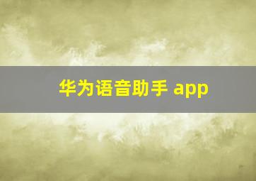 华为语音助手 app